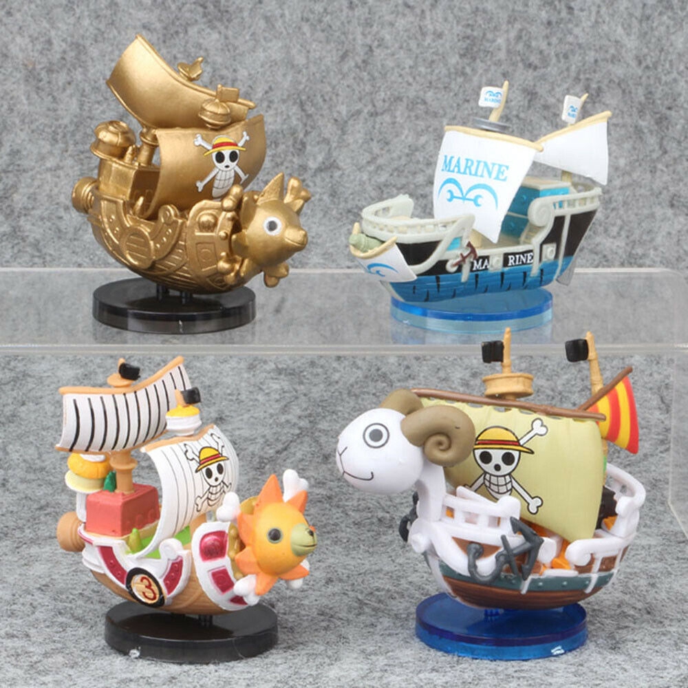 โมเดลฟิกเกอร์ Pvc รูปเรือโจรสลัด One Pieces Pirates Boat Going Merry Thousand Sunny Grand Pirate Ship ของเล่นสะสม