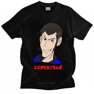 เสื้อขาว - เสื้อยืดผ้าฝ้ายตลก Lupin ที่สามสําหรับผู้ชายมังงะ Arsene Lupin ฤดูร้อนบริสุทธิ์ปกติพอดีท