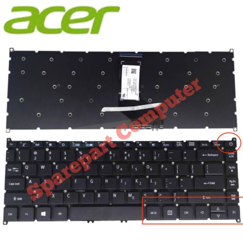 Acer Aspire 3 A314 A314-21 A314-41 A314-33 A314-31 A514 A514-52 A514 คีย์บอร์ด