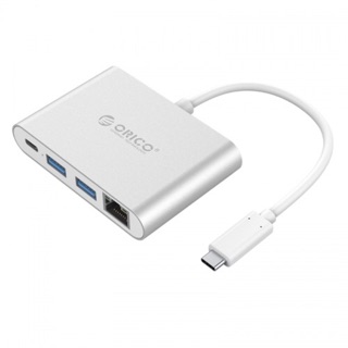 (ลดล้างสต๊อก)Orico RCR2A USB-C to USB3.0/LAN Adapter