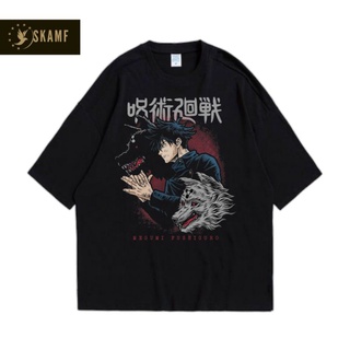 เสื้อยืดผ้าฝ้ายพิมพ์ลายขายดี เสื้อยืด ลาย JUJUTSU KAISEN - MEGUMI FUSHIGORO สไตล์วินเทจ | เสื้อยืด พิมพ์ลายอนิเมะมังงะ ญ