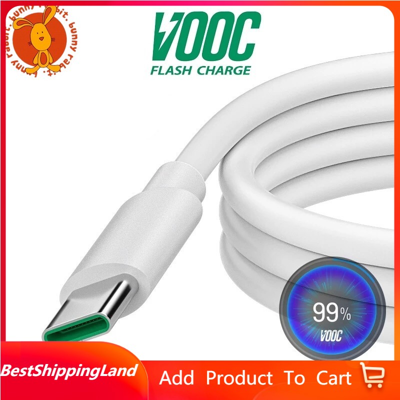OPPO 5V/4A สาย OPPO VOOC Fast Charger VOOC Micro USB Type C สายชาร์จเร็วสําหรับ A3s F9 F7 F11