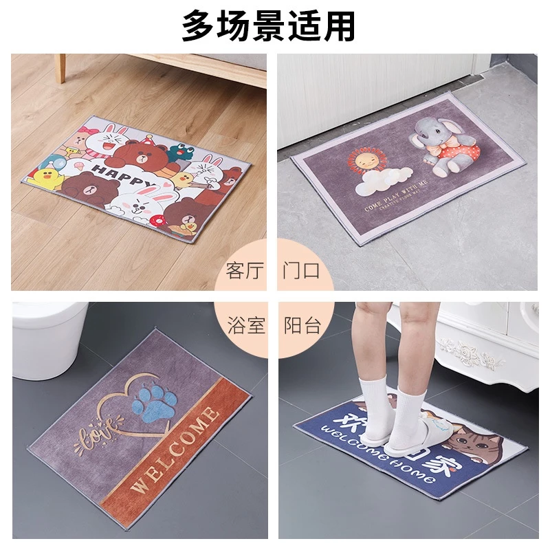 พรมปูพื้นลายการ์ตูน กันลื่น สำหรับห้องน้ำและห้องนอน thumbnail 5