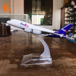 AIRCRAFT MODEL Fedex A380 Airbus 380 โมเดลเครื่องบินขนาด 16 ซม .