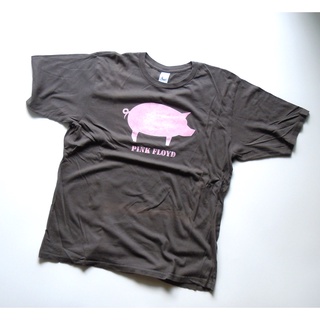 เสื้อยืดมือสอง Pink Floyd T-Shirt Vintage 2005 Rock Band Concert Album Promo Tour สีเทา-ชมพู Size L