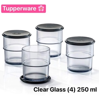 แก้วน้ำ Tupperware ผลิตจากพลาสติกคริสตัล รุ่น Clear Glass (4) ขนาด 250 ml