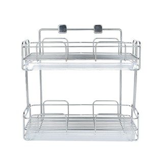 ชั้นแขวนวางแก้วพร้อมถาด KECH 2 ชั้น  HANGING SHELF STAINLESS WITH TRAY KECH 2TIER STAINLESS