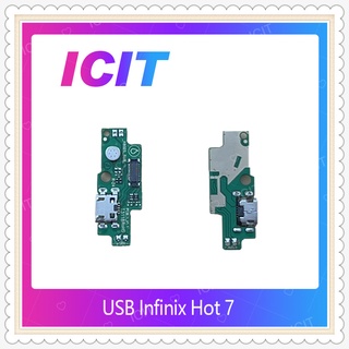 USB Infinix hot 7 อะไหล่สายแพรตูดชาร์จ แพรก้นชาร์จ Charging Connector Port Flex Cable（ได้1ชิ้นค่ะ) ICIT-Display