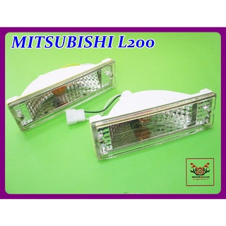 MITSUBISHI L200 DIM LIGHT BUMPER ACRYLIC CRYSTAL "CLEAR" SET (LH&amp;RH) // ไฟหรี่กันชน หน้าใส อะคริลิค คริสตัล สินค้าคุณภาพ