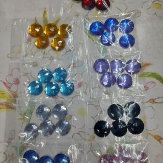 KHMรหัส08 พลอยกลมฐานเรียบ ขนาด 14 มิล 5เม็ด 8 บาท round flat back rhinestone 14mm. 5 pcs. 8bth.