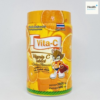 Vita-C กลิ่นส้ม 25mg Vita C T.man ไวต้า-ซี 1000เม็ด/กระปุก ORANGE