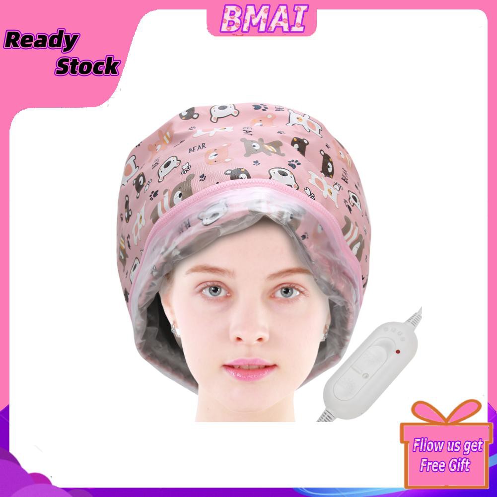 Bmai Hair Steamer Cap หมวกความร้อนไฟฟ้าการรักษาความร้อน 3 เกียร์ควบคุมอุณหภูมิ