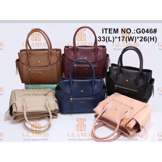 กระเป๋าถือ 10 นิ้ว สีกรม Glamor #G046 แบรนด์แท้ ทักแชท+ส่งฟรี!!