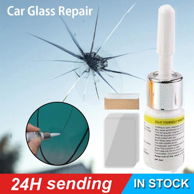 น้ำยาซ่อมกระจก น้ำยาลบรอยร้าวกระจก กระจกรถมอไซค์ เครื่องมือซ่อมกระจกหน้ารถยนต์ Car Window Glass Repair Fluid Car Repair Fluid Automotive