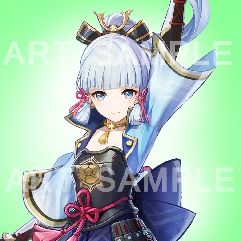 Ayaka Genshin impact สติ๊กเกอร์ 2 Ayaka Genshin Sticker ไอยากะ เกนชิน  ชิ้น Half face GenShin Impact