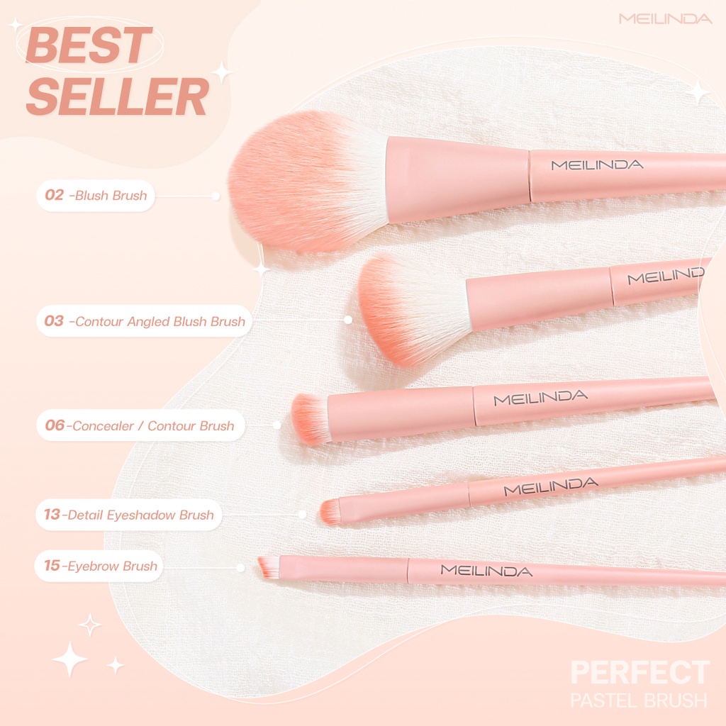 MeiLinda Perfect Pastel Brush MC4286 : เมลินดา เพอร์เฟค พาสเทล แปรง อุปกรณ์แต่งหน้า
