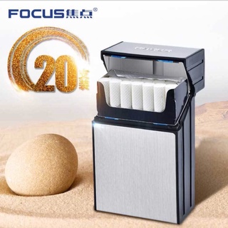 FOCUS กล่องใส่บุหรี่ กล่องเก็บบุหรี่ พร้อมกระจกใช้งาน ใส่ได้ถึง20ม้วน รุ่นYH037