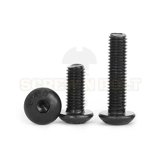 น็อต สกรู หัวจมกลม 6 เหลี่ยม เหล็กแข็ง 12.9 เกลียวมิล หยาบ M2 M2.5 M3 / Button Head Hex Socket Machine Screw Grade 12.9
