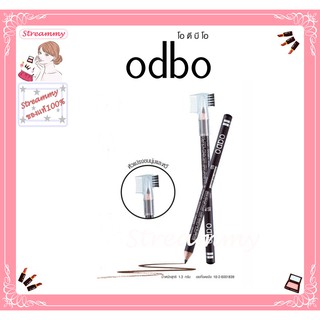 Odbo Soft Drawing pencil &amp; brush โอดีบีโอ ซอฟท์ดรออิ้ง เพ็นซิล บรัช ดินสอเขียนคิ้ว พร้อมแปรง OD760