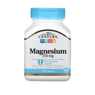 (พร้อมส่ง!) Magnesium 250 mg แมกนีเซียม 21st Century, Magnesium, 250 mg 110 เม็ด หมดอายุ 2023