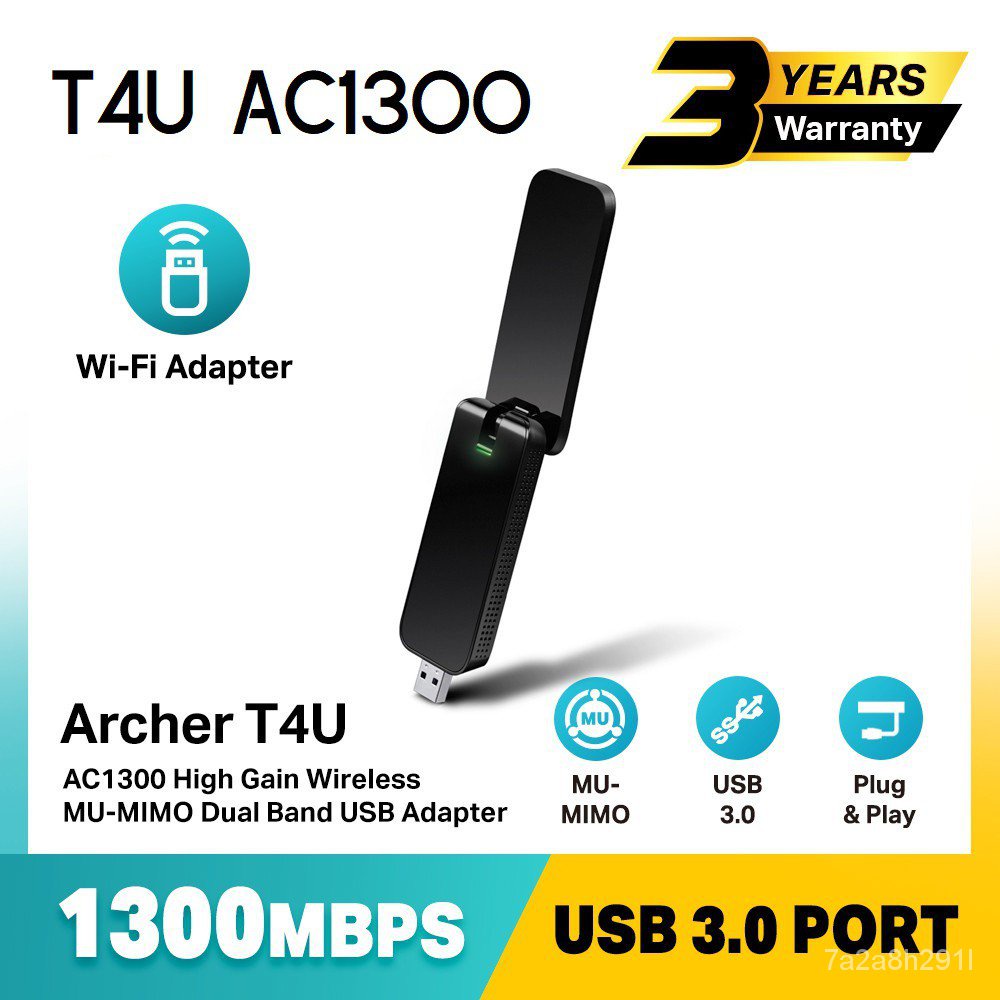 Tp link archer t4u ac1300 mu mimo wireless usb 3 0 wifi adapter archer