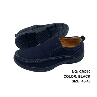 CSB รองเท้าลำลองผู้ชาย CM010 รองเท้าใส่ทำงานสำหรับผู้ชาย แบบสวมทำจากหนัง PU ด้าน