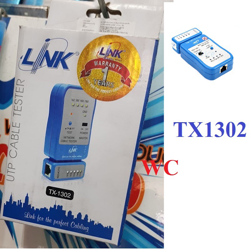 อุปกรณ์ทดสอบสัญญาณสาย (TX-1302) Tester LINK Lan/สายโทรศัพท์ Cable