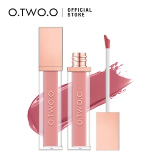 O.TWO.O ลิปสติก เนื้อกำมะหยี่ ลิปกลอส กันน้ำ ติดทน ลิป ทินท์ เม็ดสีสูง เรียบ เครื่องสำอาง Matte Lip Gloss 12 สี