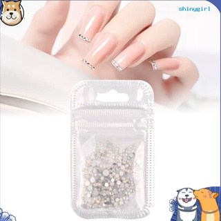 SG--Nail Art คริสตัลตกแต่งเล็บ แบบแบน สีใส สำหรับ DIY