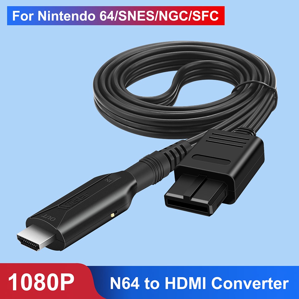 N64 ถึง HDMI-ใช้งานร่วมกับอะแดปเตอร์แปลงสาย HDMI สําหรับ Nintend 64 Super SNES และ NGC Plug and Play