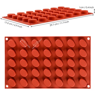 แม่พิมพ์ซิลิโคนวงรีวงรี แม่พิมพ์ช็อกโกแลต ซิลิโคนอบแม่พิมพ์สำหรับคาราเมลเยลลี่ทรัฟเฟิล Pralines (35-Cavity)