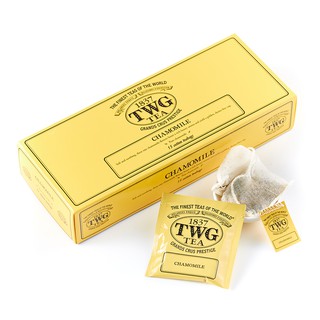 TWG Tea I Chamomile l Solo Herb l Cotton Teabag box 15 Teabags / ชา ทีดับเบิ้ลยูจี สมุนไพรคาโมมายล์ ชนิดซอง บรรจุ 15 ซอง