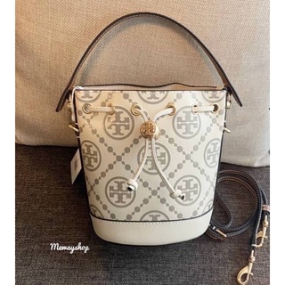 👜 ToryBurch  T Monogram Embossed Mini Bucket Bag (Outlet Shop)