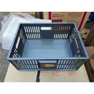 ตะกร้าอเนกประสงค์ สี่เหลี่ยมสีเทา (สีใหม่) รุ่น K-25 ขนาด 24 x 32.7 x 13.3 cm