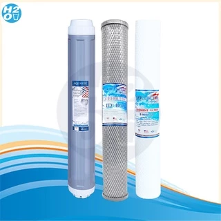 Aquatek ไส้กรองตู้น้ำหยอดเหรียญ 3 ขั้นตอน 20 นิ้ว ไส้กรองน้ำครบชุด ได้3ไส้ PP/CTO/Resin ยี่ห้อ iFresh Unipure Hydromax
