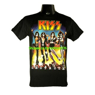 เสื้อยืดสุดเท่เสื้อวง Kiss เสื้อยืดวงดนตรีร็อค เสื้อวินเทจ คิส  KIS862Sto5XL