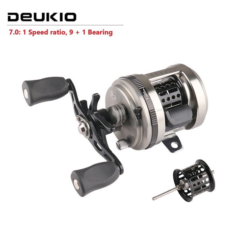 DEUKIO DX Metal Drum 91BB Micro Makou Fishing Reel 6KG Magnetic