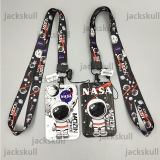 【พร้อมส่ง!!!!!!!】Astronaut Lanyard + Card Holder นักบินอวกาศ บัตรนักเรียน บัตรพนักงาน สายคล้องบัตรพนักงาน สายคล้องบัตร สายห้อยบัตร สายคล้องคอ สายห้อยบัตร