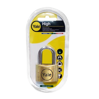 กุญแจลูกปืน YALE BDR45 45 MM POLISHED BRASS PADLOCK YALE BDR45 45MM POLISHED BRASS