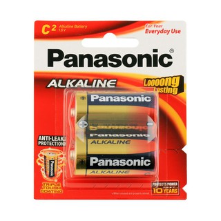 ถ่านอัลคาไลน์ D PANASONIC LR20T/2B ALKALINE BATTERY D LR20T/2B&amp;NBSP;PANASONIC