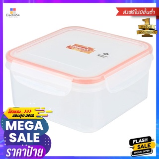 กล่องอาหารเหลี่ยม POPLOCK 9143 1.35 ลิตร สีส้มFOOD CONTAINER POP LOCK 9143 1.35L ORANGE