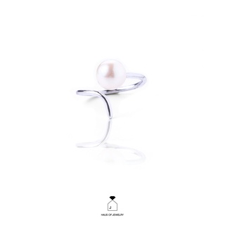 Haus of Jewelry - SIMPLE MINI PEARL RING แหวนเงินแท้ ประดับมุกน้ำจืด (Freshwater pearl)