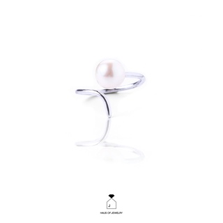 Haus of Jewelry - SIMPLE MINI PEARL RING แหวนเงินแท้ ประดับมุกน้ำจืด (Freshwater pearl)