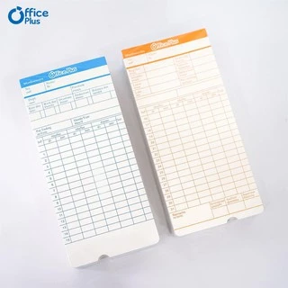 OfficePlus บัตรตอกเวลา สำหรับ เครื่องตอกบัตร OFFICE PRO (แพ็ค 100 ใบ) ( บัตรตอก ออฟฟิศ โปร )