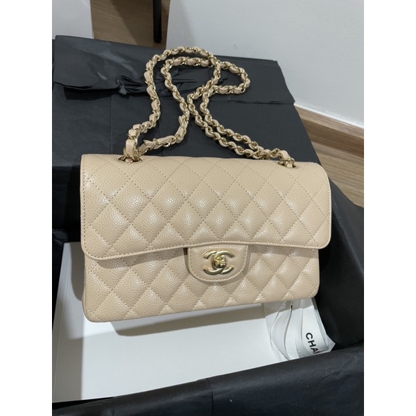 New Chanel Classic 9 beige micro chip