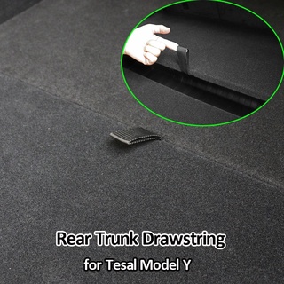 Tesla อุปกรณ์เสริมFor Tesla Model Y Rear Trunk Roe DrawString Oen Tail Box Cover Handle ull Stras Car Accessories ModelY