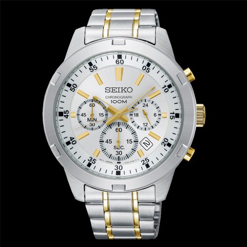 SEIKO sport chronograph นาฬิกาข้อมือชาย สองกษัตริย์ สายสแตนเลส รุ่น SKS607P1,SKS607P