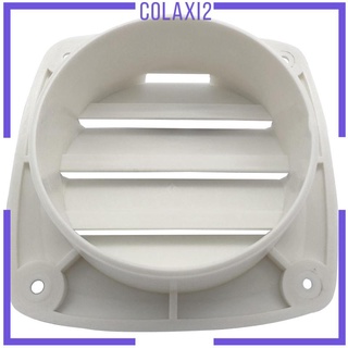 Air Hose thru Vent 5 inch Louvered Grille Cover for RV Boat Bathroom White