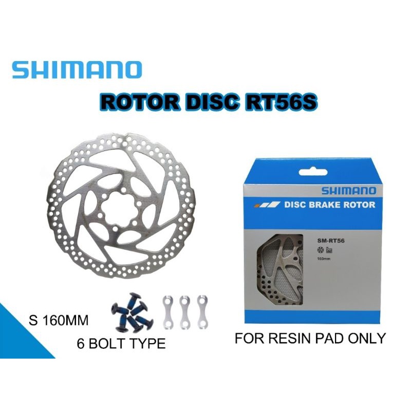 SHIMANO SM RT56 ROTOR 6 BOLT 160mm