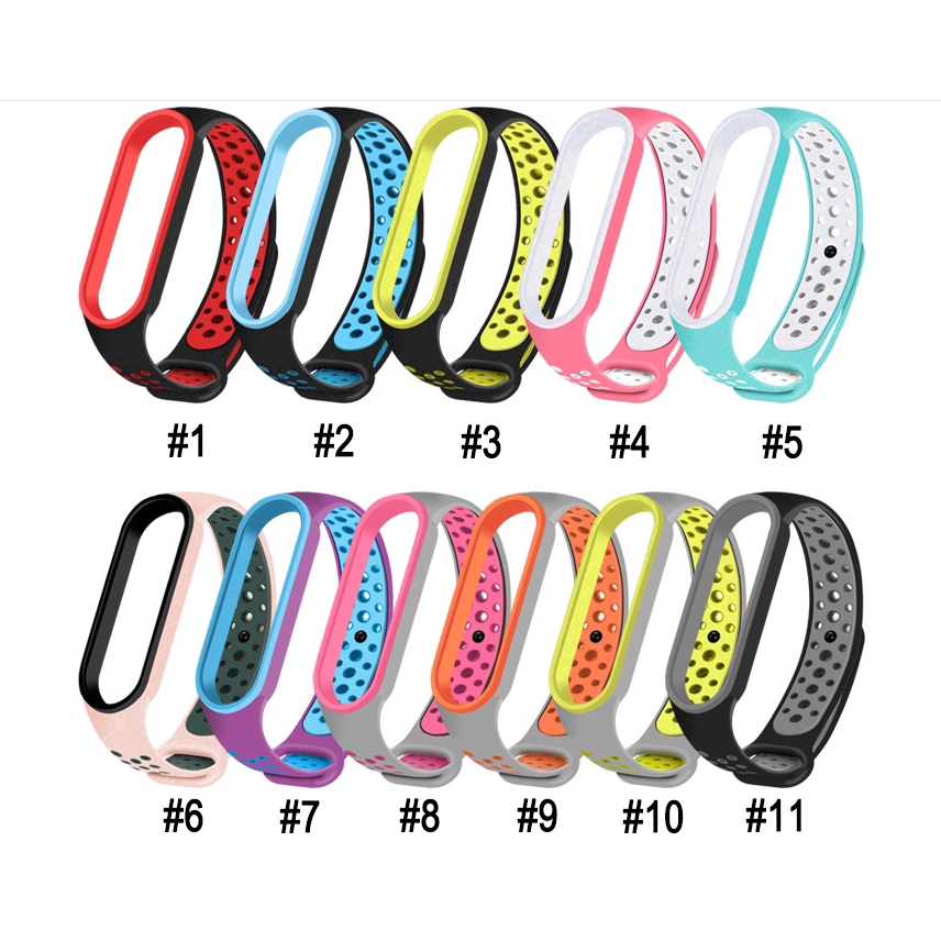 สายรัดซิลิโคนสำหรับ Xiaomi Mi Band 6 Miband 6NFC สายรัดข้อมืออัจฉริยะ สายซิลิโคน สายรัด mi band 5 5nfc ราคา ถูกที่สุด ดีลบีเคเค แกลเลอรีภาพที่ 2